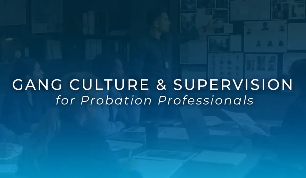 Gang Culture and Supervision for Probation Professionals